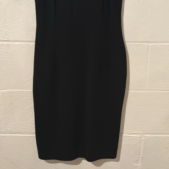 Vtg St. John Evening Black Cocktail Knit Dress embellished straps size 8 - Picture 7 of 13
